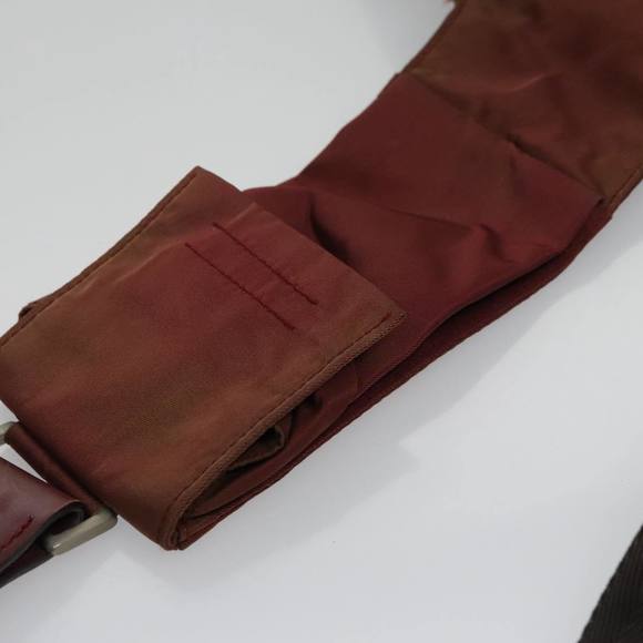 PRADA Shoulder Bag Nylon Red Silver Auth ti2546 - Picture 6 of 16